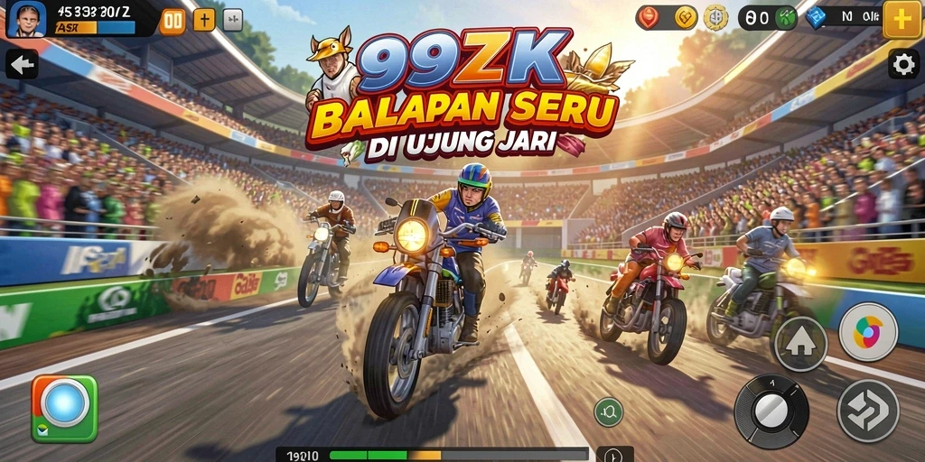 Beraksi di trek balap yang menegangkan di 99ZK.