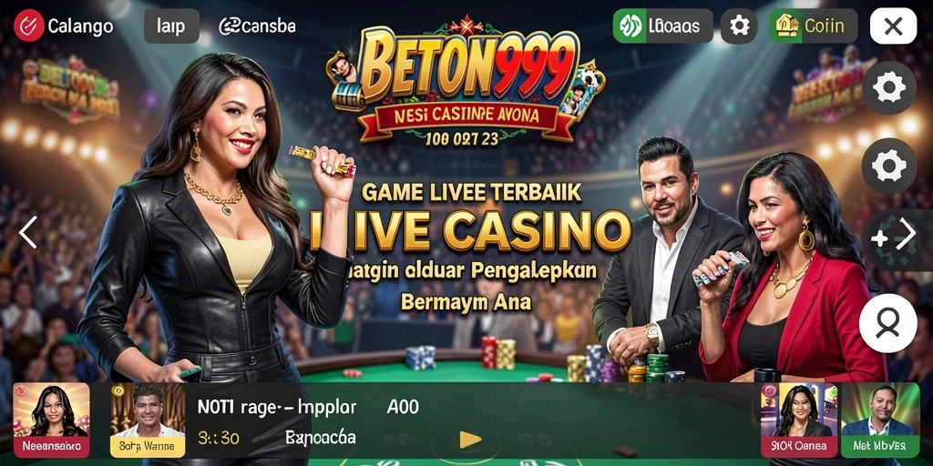 Tampilan gameplay seru BETON999 Live Casino dengan dealer profesional.