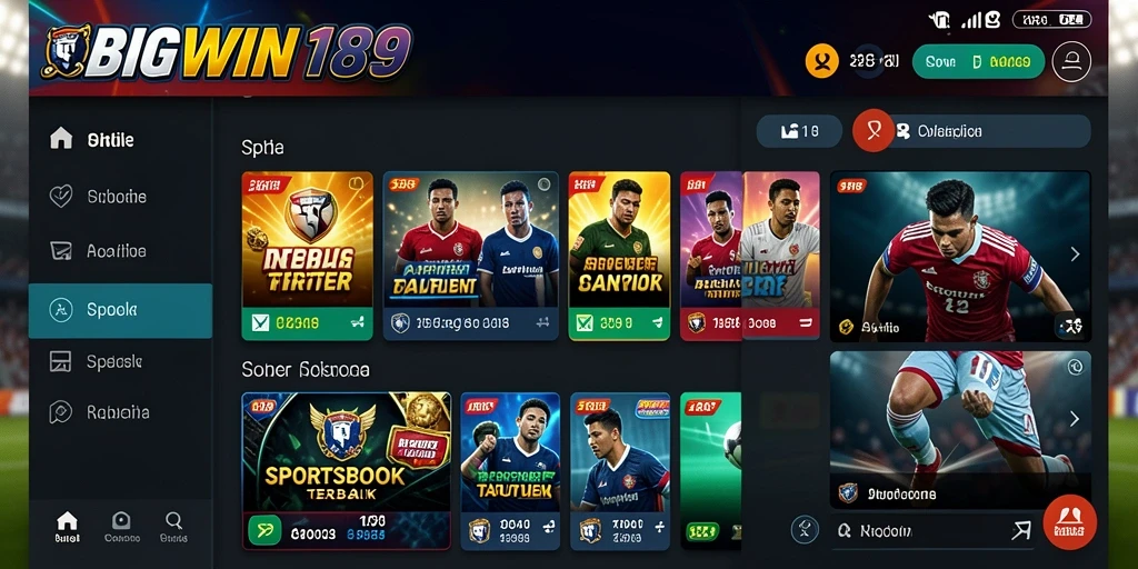 Tampilan menarik saat melakukan taruhan olahraga di BIGWIN189.