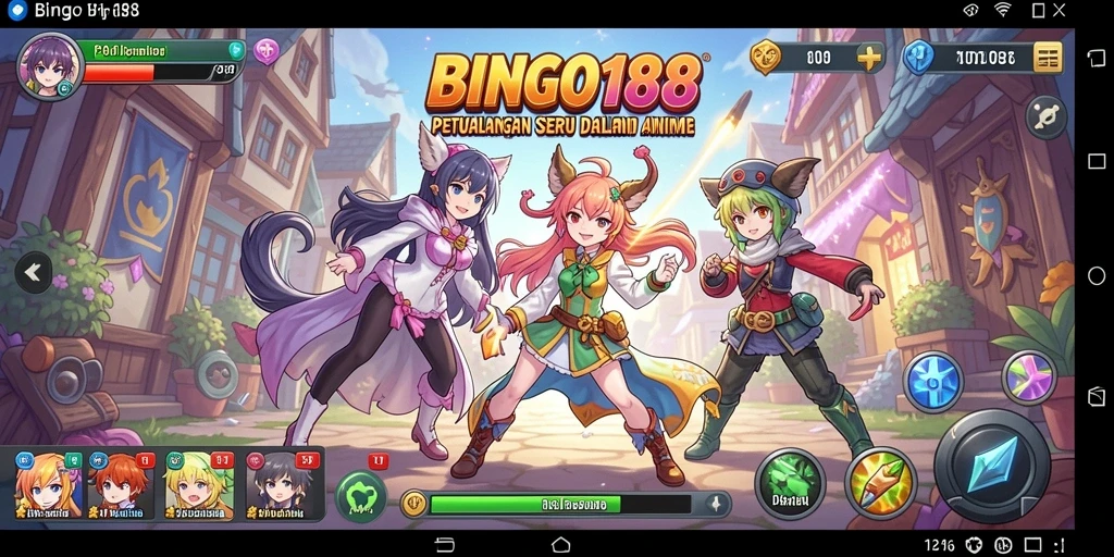 Tampilan screenshot BINGO188 menampilkan pertarungan karakter anime yang mendebarkan.