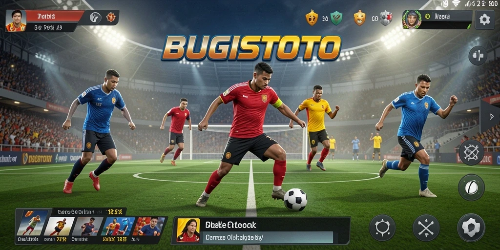 Tampilan screenshot menunjukkan aksi seru dari pertandingan olahraga di BUGISTOTO.
