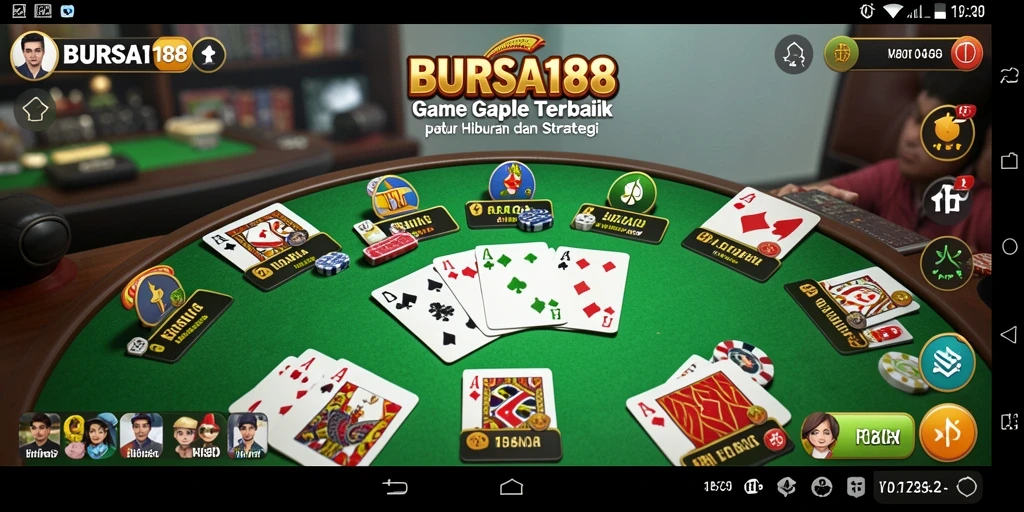 Tampilan gameplay seru BURSA188 dalam permainan Gaple.