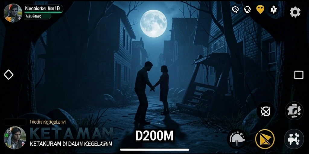 Tangkapan layar menampilkan suasana mencekam dalam game D200M.