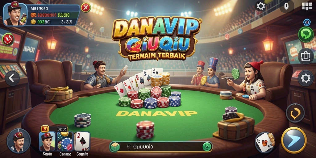 Tampilan gameplay QiuQiu yang seru dan kompetitif.