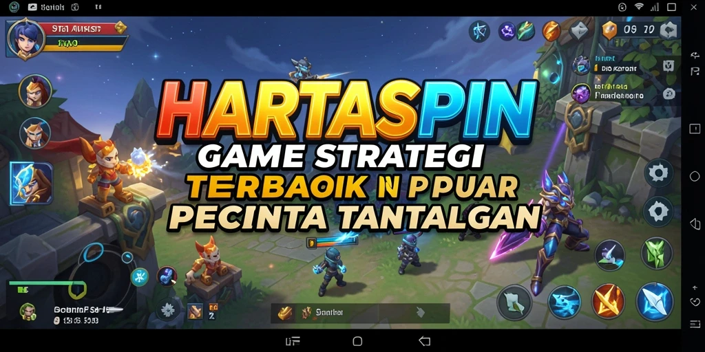 Menampilkan gameplay HARTASPIN yang intens dan strategis.