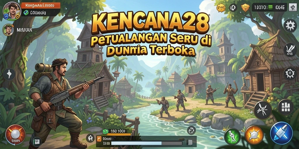 Screenshot KENCANA28 menunjukkan keindahan dunia terbuka yang luas.
