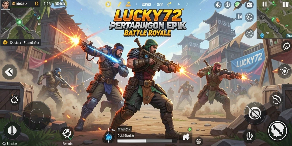 Tangkapan layar mengesankan dari gameplay menegangkan di LUCKY72.