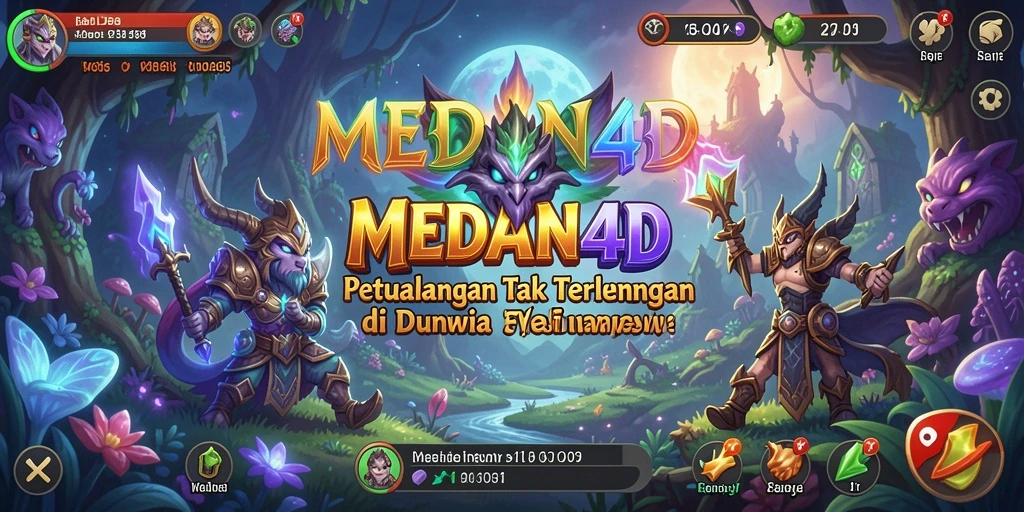 Tampilan gameplay seru dalam MEDAN4D saat menjelajahi dunia petualangan.