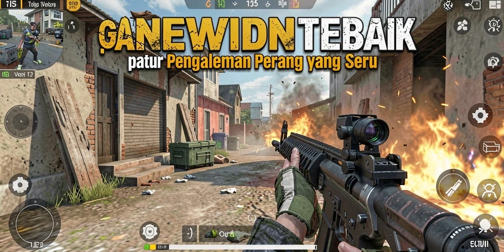 Tampilan gameplay seru dalam permainan FPS NEWIDN.