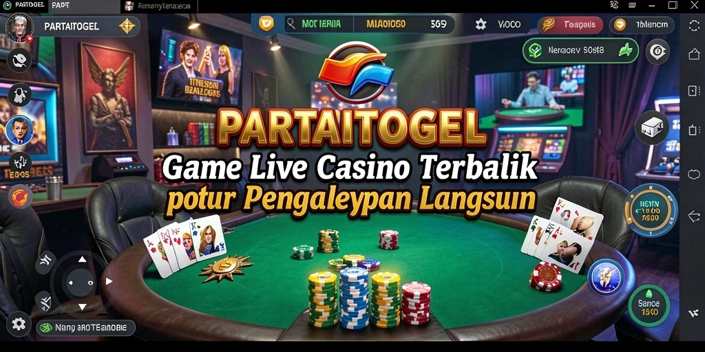 Tampilan screenshot PARTAITOGEL dengan dealer dan permainan kasino real-time.