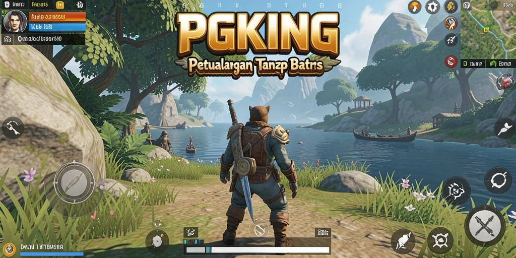Menampilkan petualangan seru di dunia terbuka PGKING.