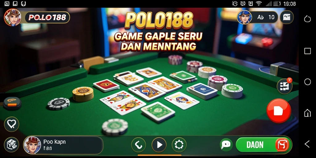 Screenshot gameplay POLO188 menampilkan aksi seru permainan Gaple.