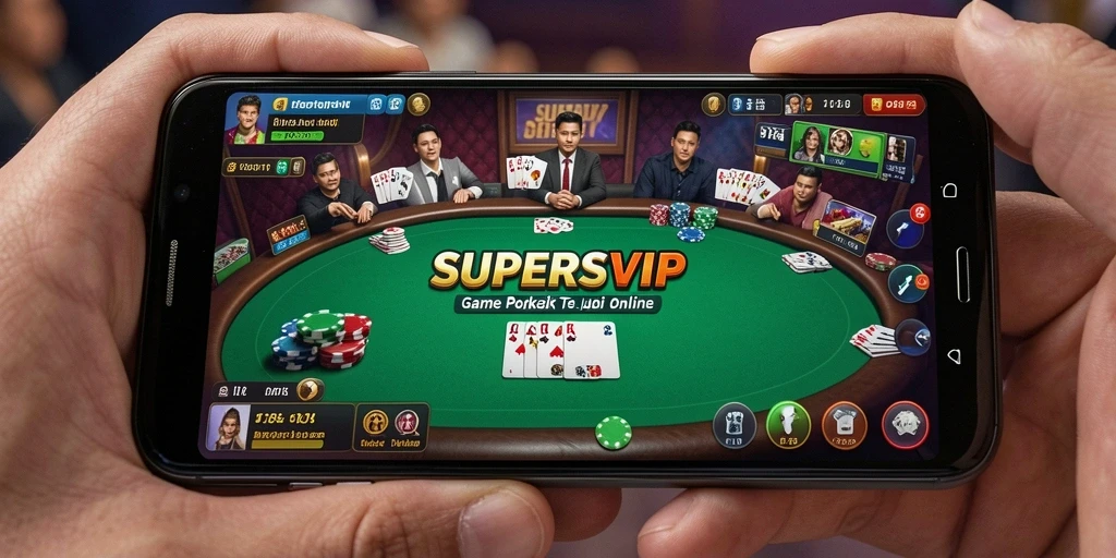 Tampilan permainan poker yang mengasyikkan dalam SUPERSVIP.