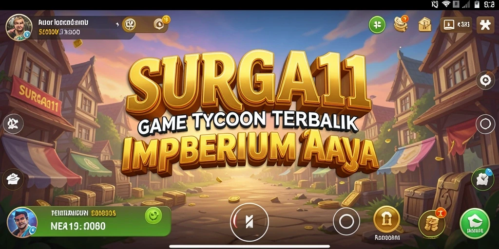 Gambaran gameplay SURGA11 yang menampilkan keseruan membangun bisnis Tycoon.