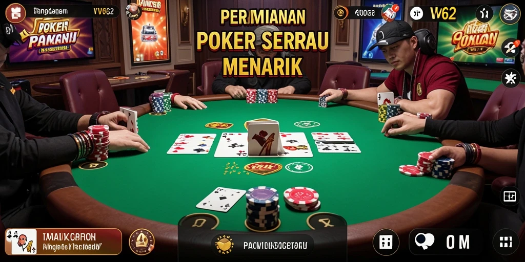 Tampilan gameplay Poker yang seru dan mengasyikkan di VV62.