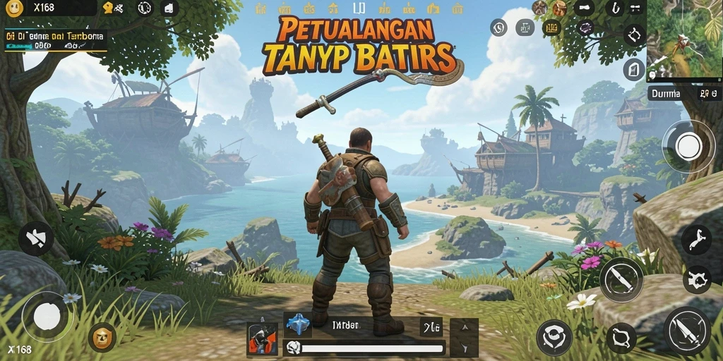 Tampilan gameplay yang menakjubkan dari X168 dalam dunia terbuka.